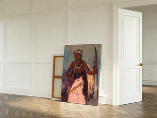 Reproduction | Notch-ee-nng-a No Heart Called White Cloud Chef de la tribu - George Catlin