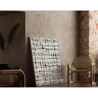 Tableau décoratif design noir et blanc - Lignes Éthérées