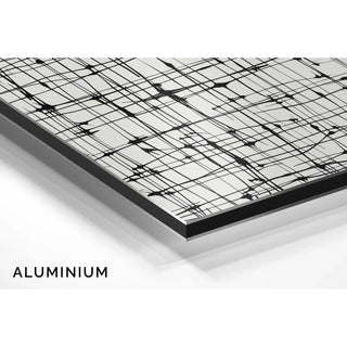 Tableau décoratif design noir et blanc - Lignes Éthérées