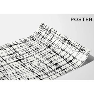 Tableau décoratif design noir et blanc - Lignes Éthérées