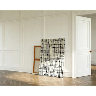 Tableau décoratif design noir et blanc - Lignes Éthérées