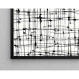 Tableau décoratif design noir et blanc - Lignes Éthérées