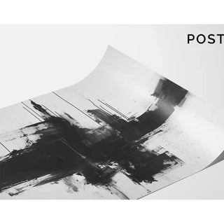 Tableau décoratif abstrait noir et blanc - Impulsion Abstraite