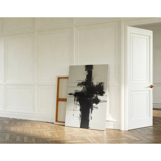 Tableau décoratif abstrait noir et blanc - Impulsion Abstraite