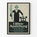 Vintage poster van de eerste tentoonstelling op kantoor in Chemnitz 1912