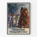 American Patriotic Poster War and Freedom 1778-1943