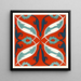 van 18 ornamentale tegelplaten van de Afghan Boundary Commission Pl 07 - Afghan Boundary Commission — ingelijst kunstwerk aan de muur