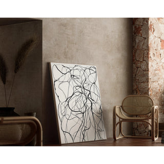 Tableau décoratif noir et blanc - Enchevêtrement Sauvage