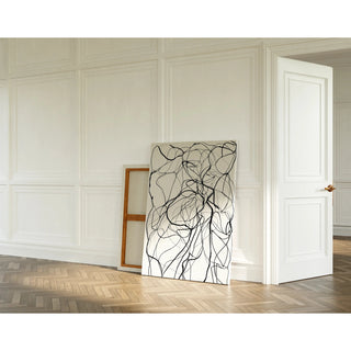 Tableau décoratif noir et blanc - Enchevêtrement Sauvage