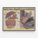 Vintage poster on gastrointestinal medications — framed artwork on a wall