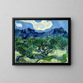 Olivenbäume mit den Alpilles im Hintergrund - Vincent Van Gogh | Kunstdruck Gemälde Wanddekoration Poster Kopie