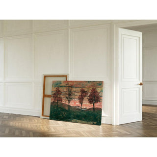 4 Arbres d'Egon Schiele | Reproduction Tableau Décoration murale affiche copie