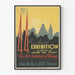 Vintage poster van de kunsttentoonstelling Chicago 1940