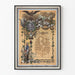 Vintage poster van het herdenkingsdiner uit 1890