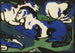 Rustende Paarden - Franz Marc — weergave van het kunstwerk