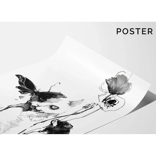 Tableau design noir et blanc - Évanescence Florale