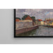 Reproductie van het schilderij A Kanaal met boten voor een stad - Alfred Zoff