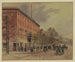 Vue van Washington, kijkend langs de Pennsylvania Avenue richting het onafgewerkte Capitool, National Hotel links, nr. 2 - A Meyer — weergave van het kunstwerk