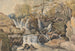 molen en watervallen schilderij - Aaron Edwin Penley — weergave van het kunstwerk