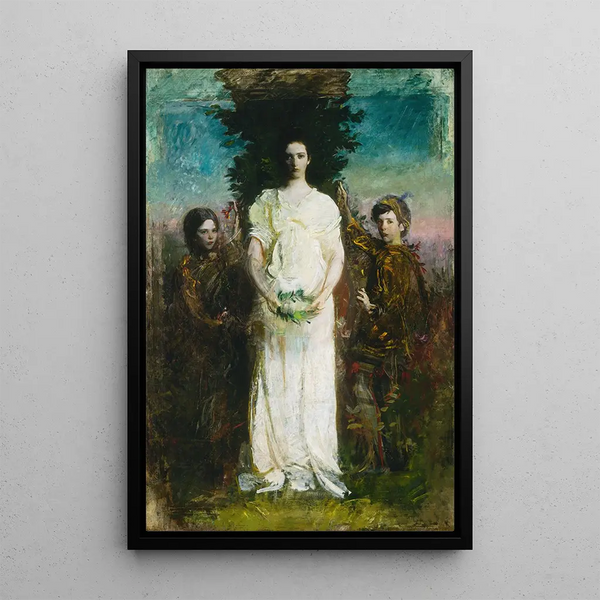 Abbott Handerson Thayer - My Children Mary Gerald and Gladys Thayer.webp