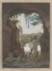 Binnenkant van de thermen van Caracalla - Abraham Louis Rodolphe Ducros — weergave van het kunstwerk