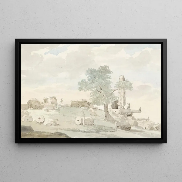 AbrahamLouisRodolphe Ducros - Resten van Herculestempel binnen muren van oude Agrigento.webp