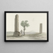 Two fragments of columns from the Temple of Zeus Olympian, half a league from the Anapus River - Abraham Louis Rodolphe Ducros — framed artwork on a wall