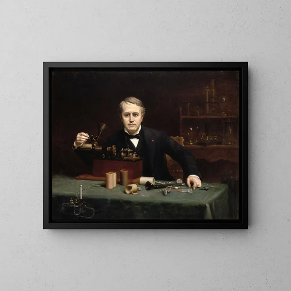 Thomas Alva Edison - Abraham Archibald Anderson — ingelijst kunstwerk aan de muur