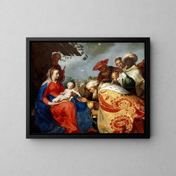 Drie Koningen - Abraham Bloemaert — ingelijst kunstwerk aan de muur