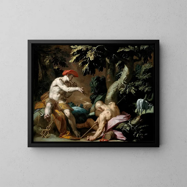 Mercure, Argus en Io - Abraham Bloemaert — ingelijst kunstwerk aan de muur