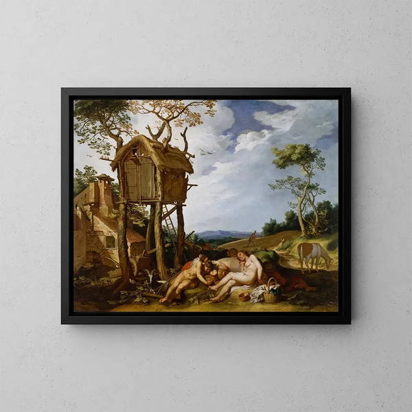 Parabole van het graan en de onkruid - Abraham Bloemaert — ingelijst kunstwerk aan de muur