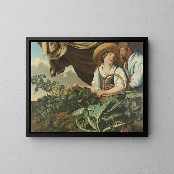 Vendeur de légumes - Abraham Bloemaert — ingelijst kunstwerk aan de muur