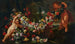 Garland of Flowers with Putti in a Landscape - Abraham Brueghel — artwork view