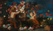 Vases of flowers with putti in a landscape - Abraham Brueghel — artwork view