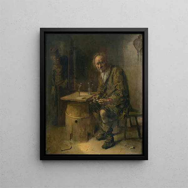 Abraham Diepraam - A man seated in an interior with a pipe.webp