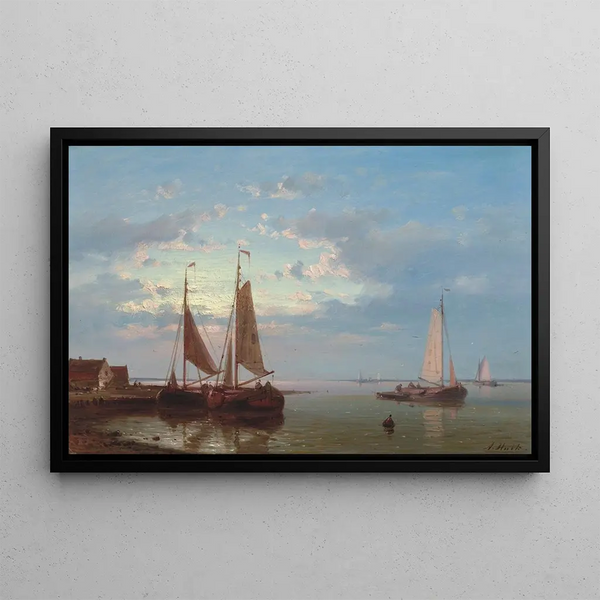 Abraham Hulk - Fishing boats moored in a calm harbour.webp