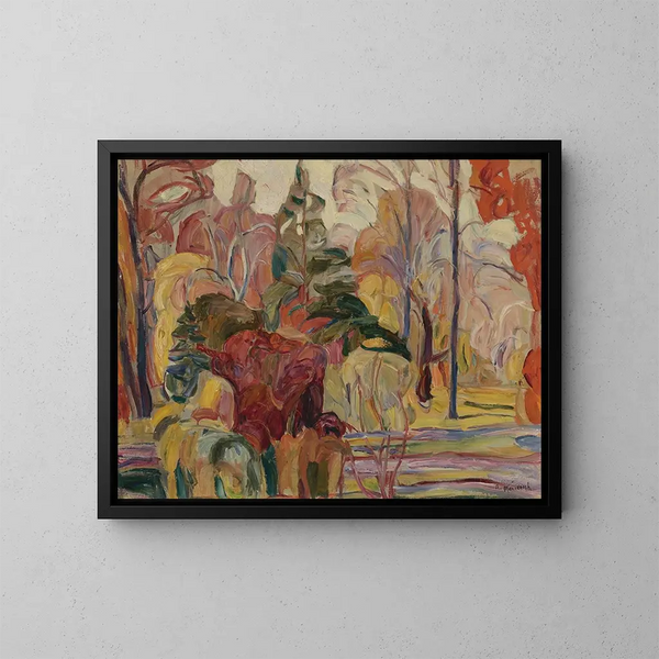 Herfstsfeer - Abraham Manievich — ingelijst kunstwerk aan de muur