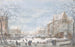 Snow falling on a Dutch city - Abraham Rademaker — artwork view