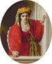 Juliette op haar balkon - Abraham Solomon — weergave van het kunstwerk