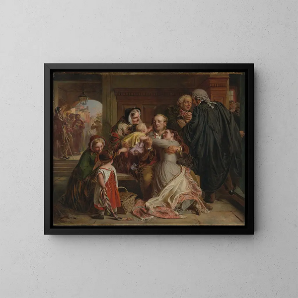 Onschuldig - Abraham Solomon — ingelijst kunstwerk aan de muur