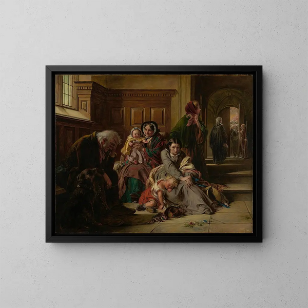 Wachten op de uitspraak - Abraham Solomon — ingelijst kunstwerk aan de muur