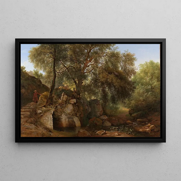 Abraham Teerlink - View in the Park of the Villa Chigi at Ariccia.webp