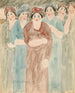 Vrouwen staand - Abraham Walkowitz — weergave van het kunstwerk