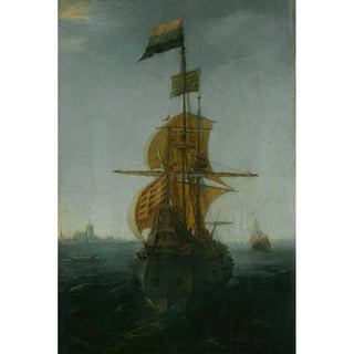 Abraham de Verwer - An Amsterdam East Indiaman.webp