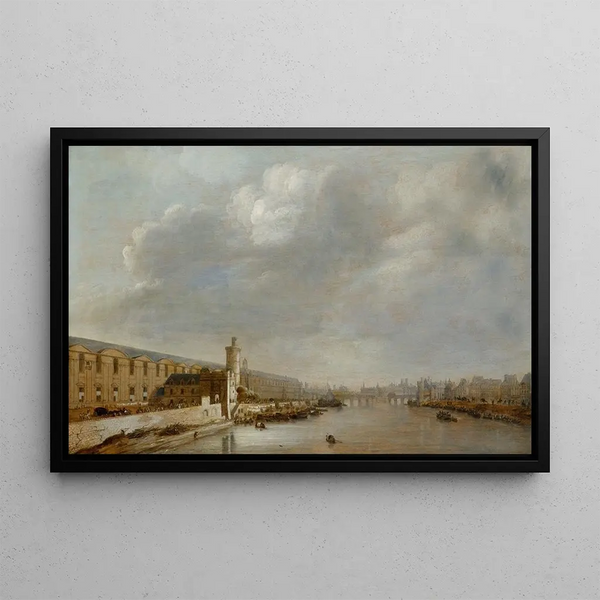 Abraham de Verwer - La Grande Galerie du Louvre avec la porte Neuve et la tour de Bois.webp