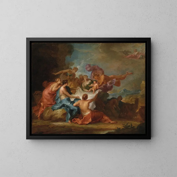 van het jonge Jupiter onderwijs - Abraham van Diepenbeeck — ingelijst kunstwerk aan de muur
