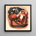 Abstractie - Francis Bernard Shields — ingelijst kunstwerk aan de muur