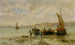 De terugkeer van de vissers - Achille Dovera — weergave van het kunstwerk
