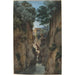 Reproductie van het schilderij Uitzicht op een waterval door een kloof - Achille Etna Michallon