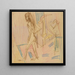Acte vrouwelijk staand op tapijt - Ernst Ludwig Kirchner — ingelijst kunstwerk aan de muur
